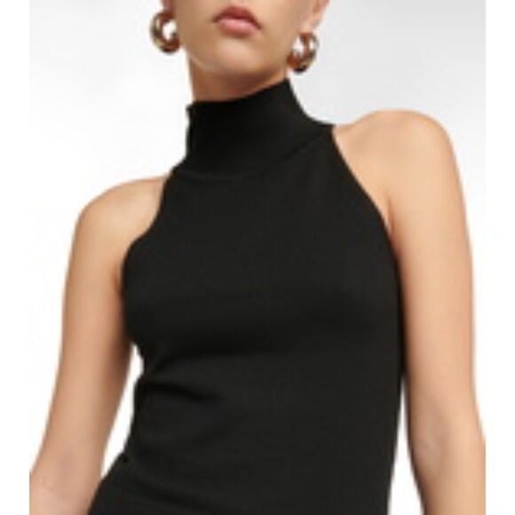 NWT Toteme Ribbed Turtleneck Sleeveless Sweater Top in Black / Medium - Picture 1 of 8